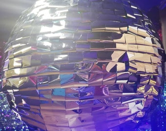 Hand-Crafted Disco Ball Pinata | New Years Party Decoration