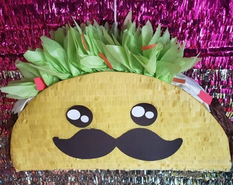 Pinata Taco | Food Pinata | Cute Photo Prop | Fun Party Game | Custom Pinata | Centerpiece | Birthday Decor | Mexican Fiesta Pinatas | Taco