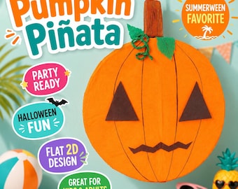 Summerween Pumpkin Piñata Halloween Party Decor Jack O Lantern Pinata Spooky Birthday Centerpiece Kids Halloween Party Game