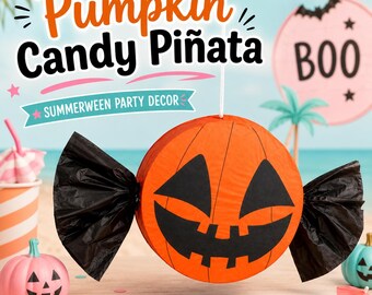 Summerween Pumpkin Candy Piñata Halloween Party Decor Jack O Lantern Candy Pinata Spooky Birthday Centerpiece Kids Halloween Party Game