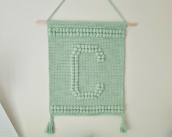 Crochet Pattern Letter C, Wallhanging PDF, UK & US terms No103, wall decor, crochet letter, alphabet, home decor, monogram, wall art