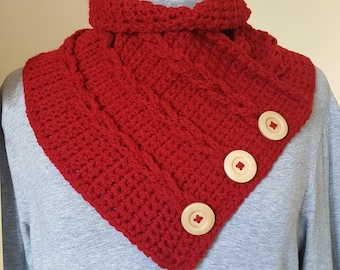 Crochet Scarf Pattern Chain Loop Cowl, Easy, Simple, quick, PDF, Shawl, scarf, Triangle, uk or us crochet terms, No40