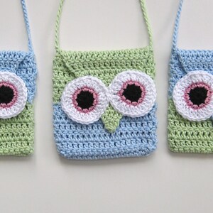 Crochet Bag Pattern Owl purse bag INSTANT DOWNLOAD PDF, girl, long strap, easy, uk and us versions No2 image 4