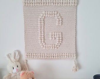 Crochet Pattern Letter G Wall hanging, PDF, UK & US terms No107, crochet alphabet, crochet wall art, quick crochet, Letter crochet, banner