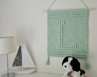 Crochet Pattern Letter L Wall hanging, PDF, UK & US terms No112, crochet alphabet, crochet wall art, quick crochet make, Letter crochet