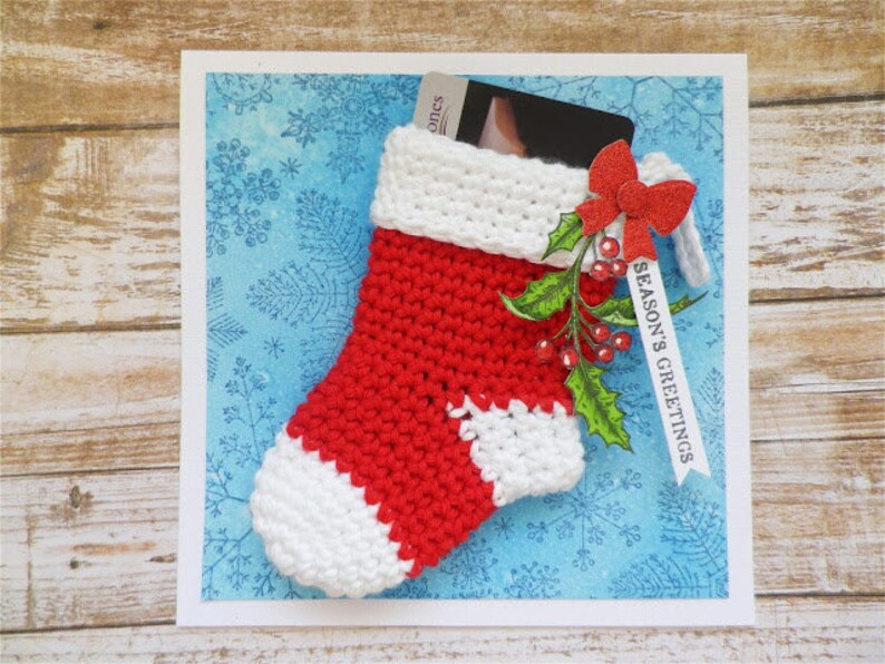 Crochet pattern christmas stocking Santa Socks PDF patt no25 uk and us terms immagine 7