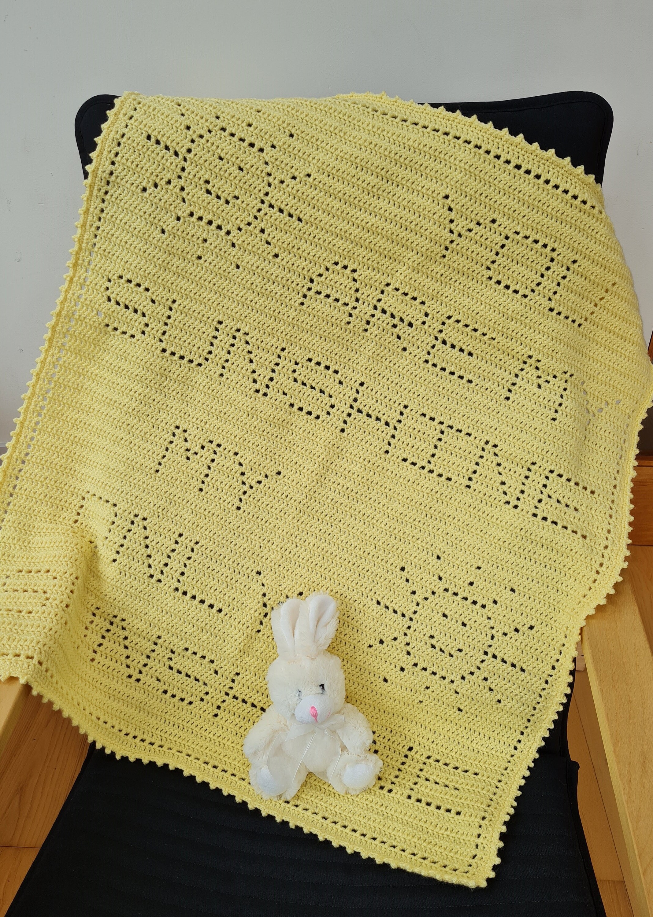 Crochet Blanket Pattern You Are My Sunshine My Only Sunshine Filet Blanket PDF UK Terms US Terms Yellow Beginners Easy No84 Etsy Canada