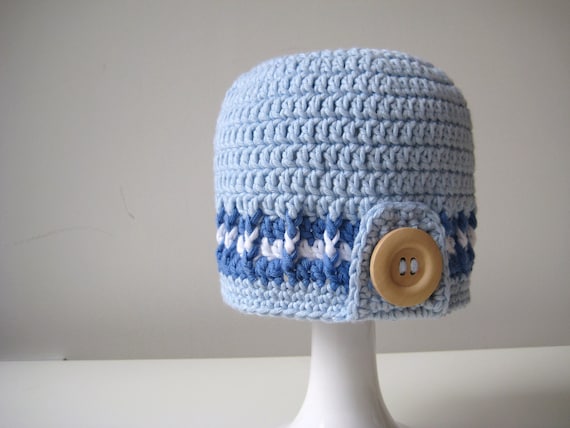 Crochet Hat Pattern Boy Surfer Hat INSTANT DOWNLOAD PDF baby, simple, beginners, uk and us crochet terms No5