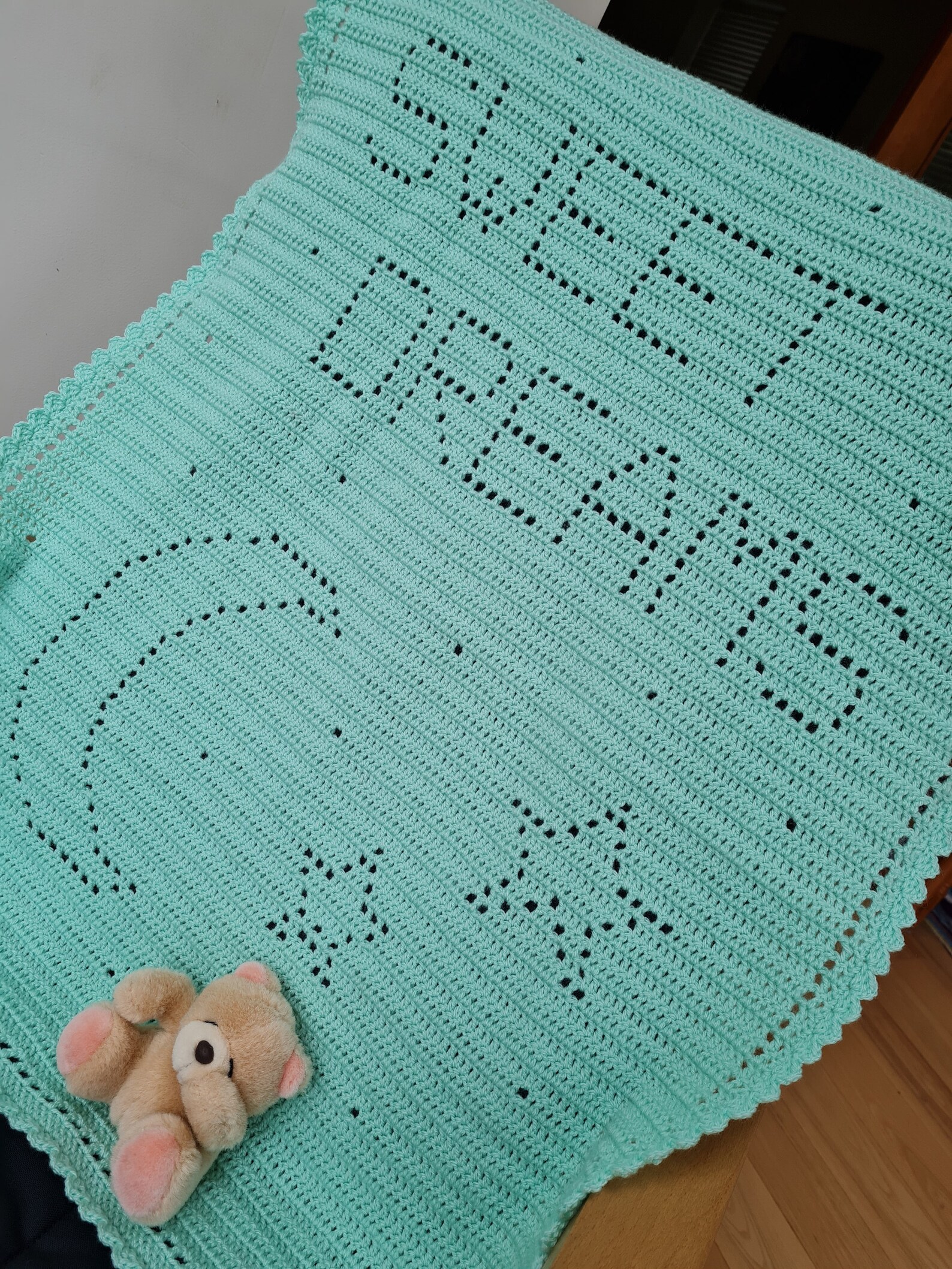 Crochet Blanket Pattern Sweet Dreams Filet Blanket PDF Uk & Etsy