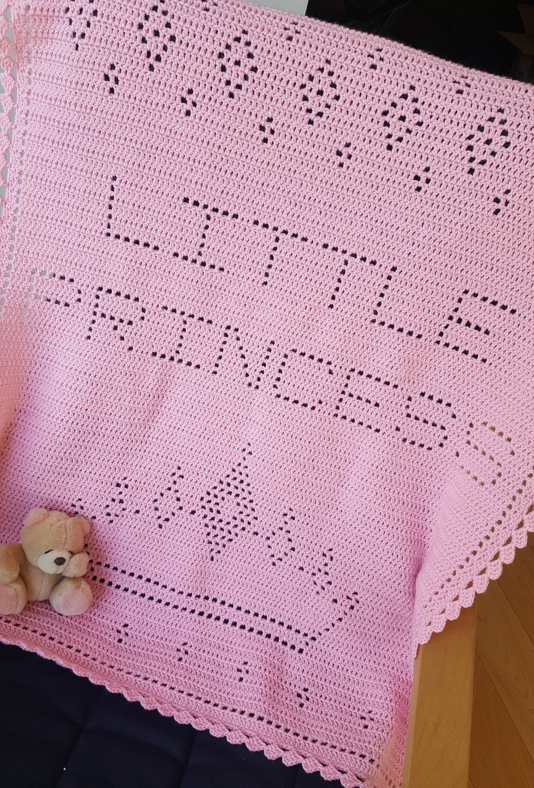 Crochet Blanket Pattern Little Princess Filet Blanket