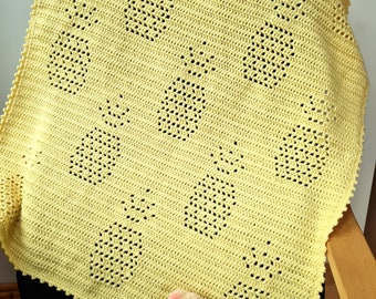 Crochet Blanket Pattern, Pineapple Filet Blanket pdf, IVF Support, UK terms, US terms, newborn, beginners, easy crochet, multi size, No82