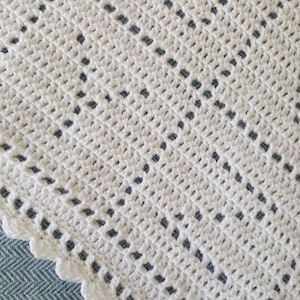 Crochet Baby Blanket Pattern, Filet Crochet, Alphabet PDF, Uk & Us ...