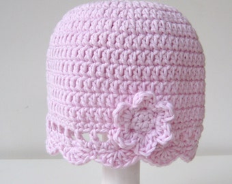 Crochet Hat Pattern Baby Hat Classic INSTANT DOWNLOAD PDF, flower, simple, beginners, uk or us crochet terms No1