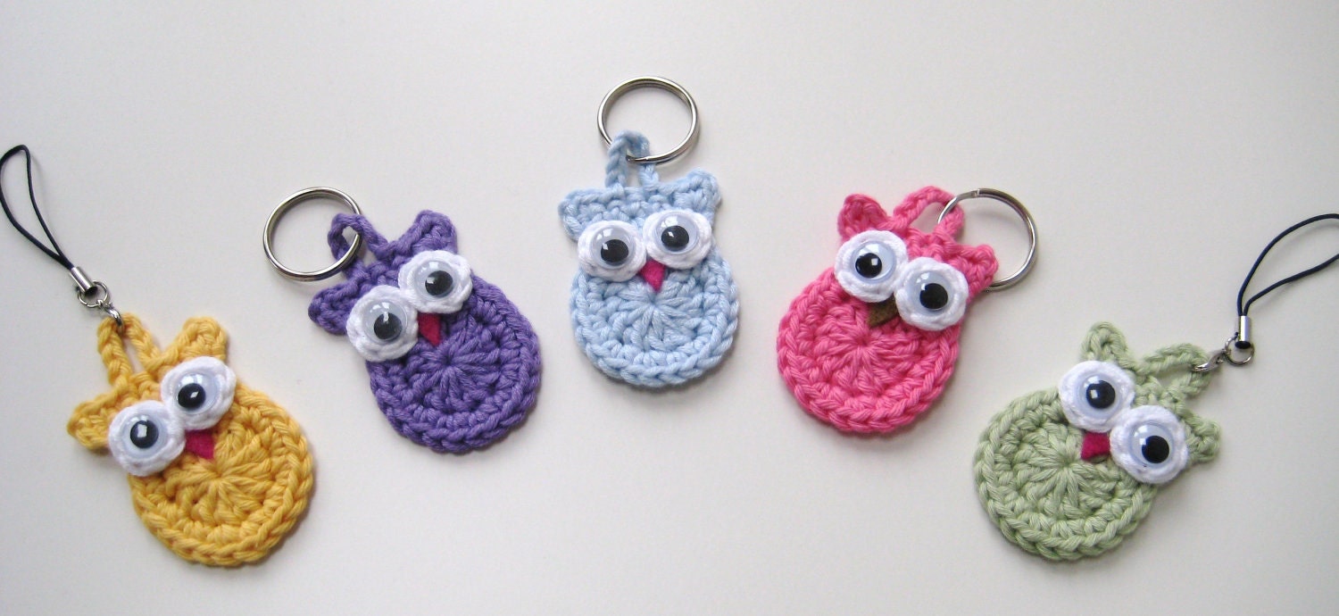 Crochet Pattern keyrings sheep ladybird owl INSTANT DOWNLOAD Etsy México