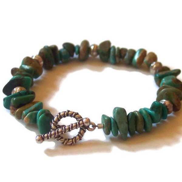 Sale! 50% off List Price Given at Checkout.   Navajo Turquoise and Sterling Silver Bracelet