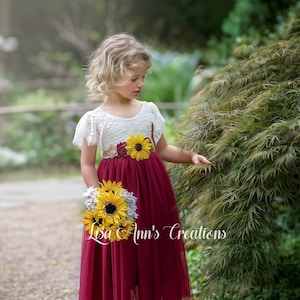 Flower girl dress with sunflower hotsell