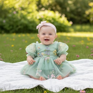 Sage Green Infant Toddler Dress - Etsy