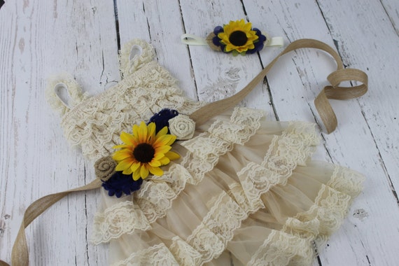 flower girl sunflower dresses