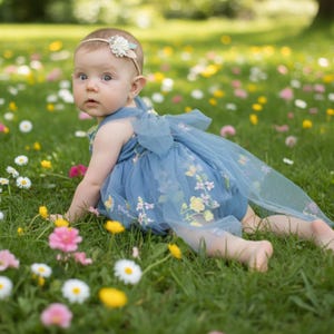Dusty Blue Infant Dress - Etsy Dusty Blue Infant Dress - Etsy