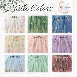 tulle colors for flower girl dress.