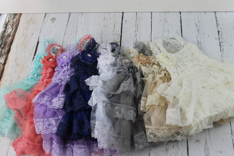 Grey Flower Girl Dress Grey Rustic Flower Girl Grey Jr Bridesmaid Dress Grey Country flower girl dress Grey Lace Flower girl Dress