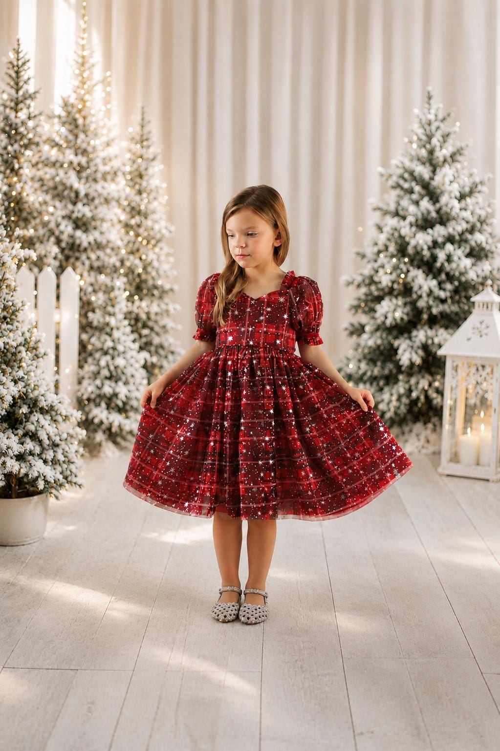 toddler plaid christmas dress Girls This extremely soft red Size:Custom Size / Plus Size Bias cut dress Buffalo plaid Lolmot Black Dresses for