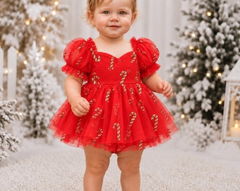 Baby Christmas Dress, Red Christmas Dress, Christmas Baby Girl Dress, Baby Girl Christmas Dress, Baby Girl Holiday Dress, Candy Cane Dress