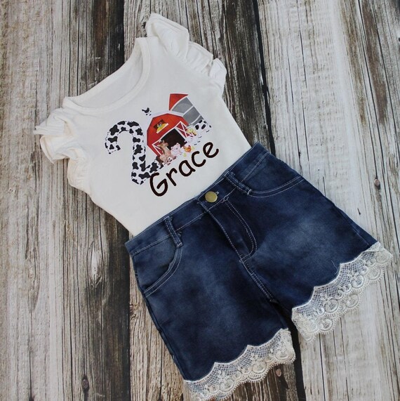 Farm Animal Birthday Outfit Girls 