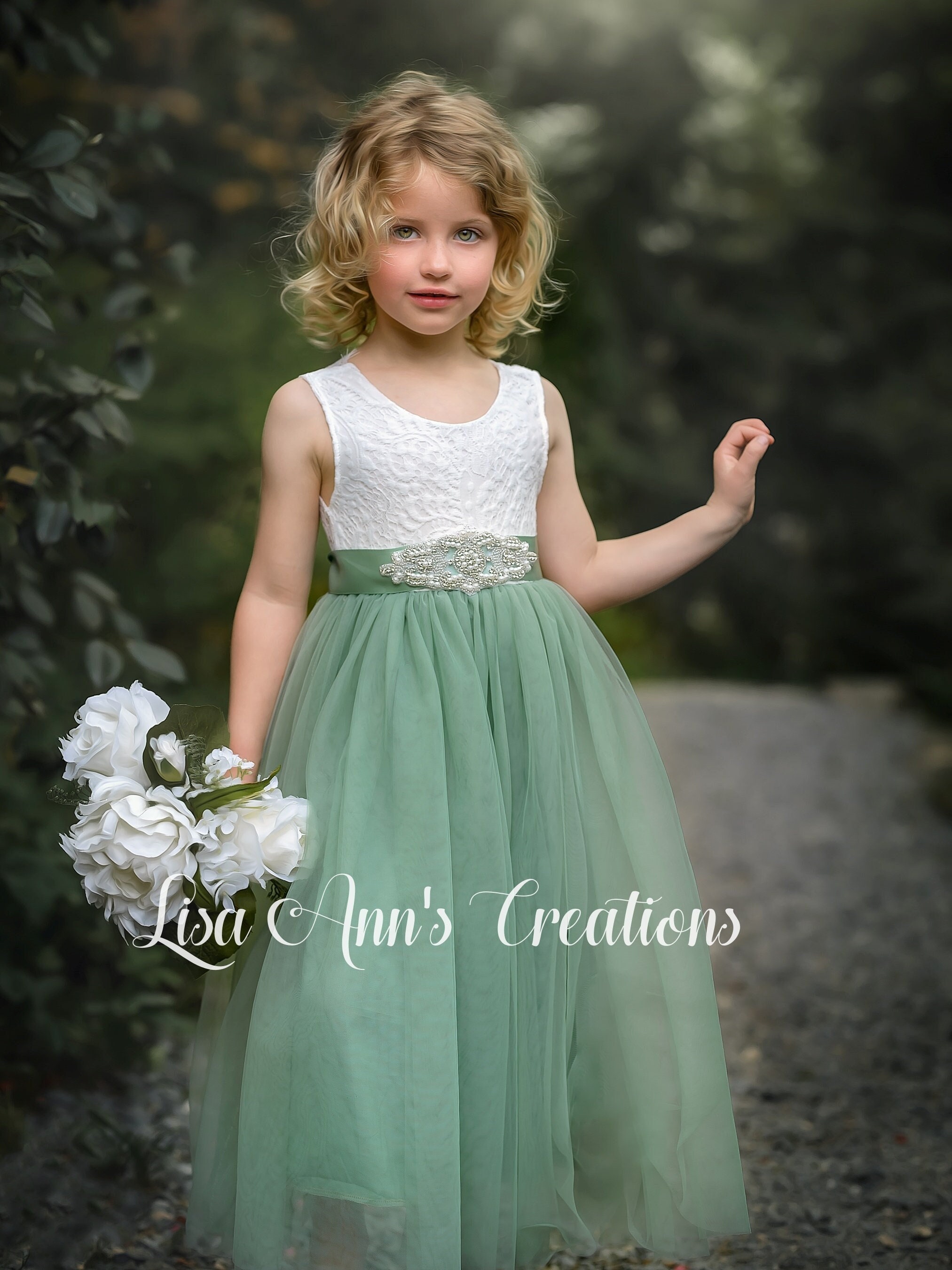 Sage Green Junior Bridesmaid Dresses | tunersread.com