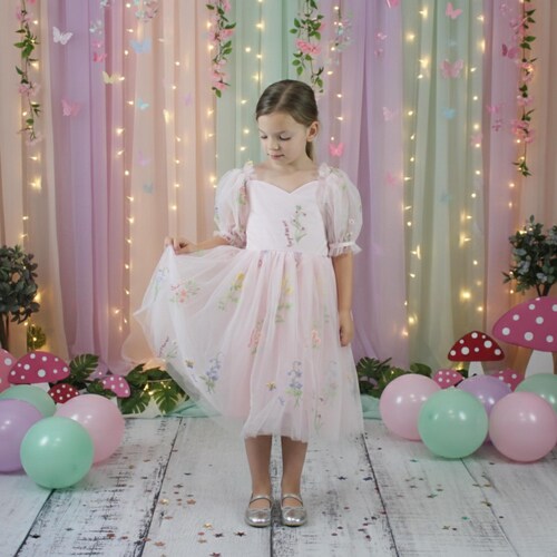 Flower Girl Dress Fairy First Birthday Light Pink Toddler Floral Flower Girl Dress Wildflower Birthday Dress Baby Flower Girl Short Sleeve Flower Girl Dress Fairy First Birthday Light Pink Toddler Floral Flower Girl Dress Wildflower Birthday Dress Baby Flower Girl Short Sleeve
