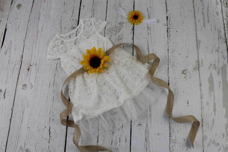 sunflower flower girl dress