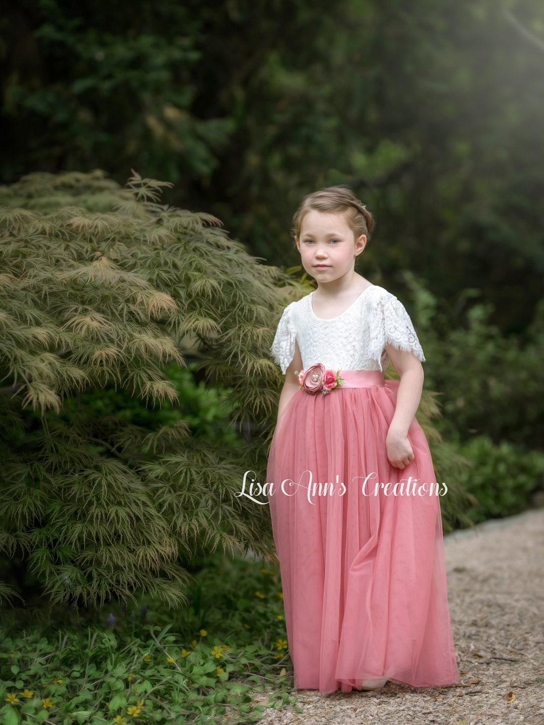 Dusty Rose Flower Girl Dress Mauve Flower Girl Toddler Flower Etsy