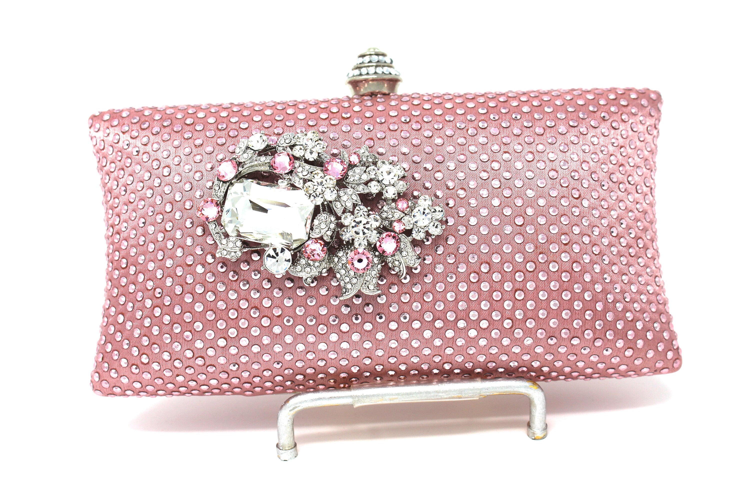 pink bridal purse