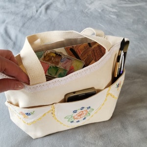 Ate a Dream - Vintage Lace Embroidered Tote