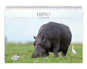 Hippo 2026 Wall Calendar 