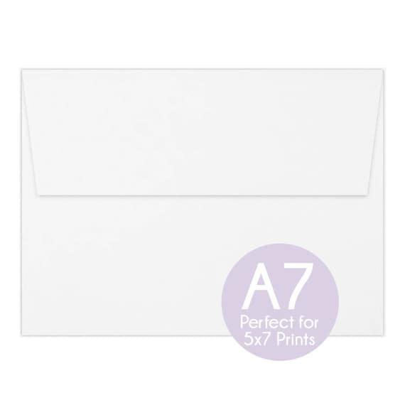 white a7 envelopes 5x7 invitation envelopes 5x7 white etsy