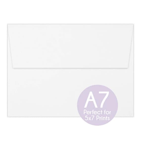 White A7 Envelopes White 5x7 Invitation Envelopes, Perfect for 5x7