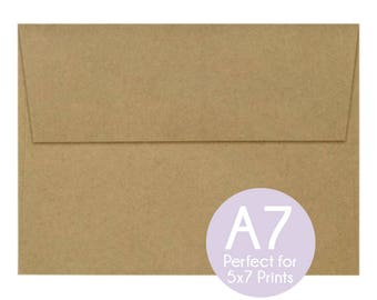 Grocery Bag Brown - A7 5x7 Envelopes - 5x7 Invitation Envelopes, Perfect 5x7 Photo Cards and Invitations, A7 Wedding Envelopes - Set of 8