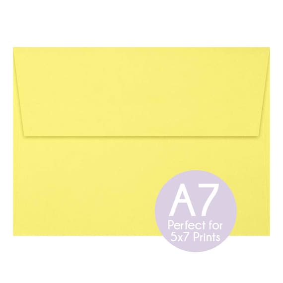pastel canary a7 5x7 envelopes 5x7 invitation envelopes etsy