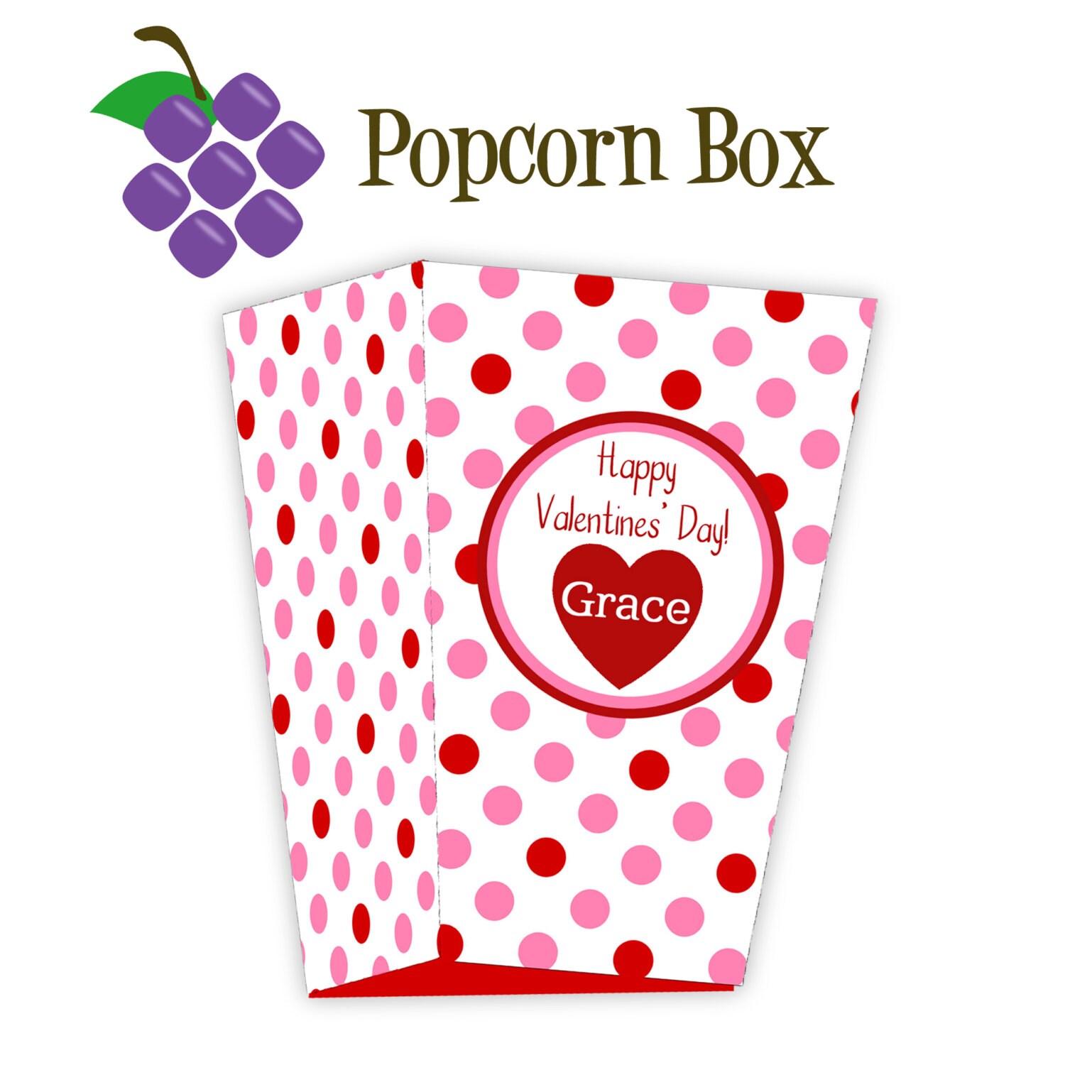 Matching Popcorn Box Made to Match Any Design in My Store Etsy