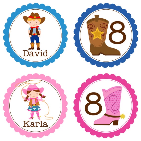 fiesta de vaqueros azul marrón y rosa western - Etsy España