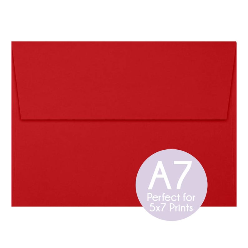 Red A7 Envelopes Holiday Red 5x7 Invitation Envelopes Etsy