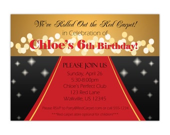 Red Carpet Bridal Shower Invitations 9