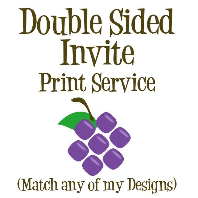 Double Sided Invitation Print Service A7 5x7 Cardstock Double