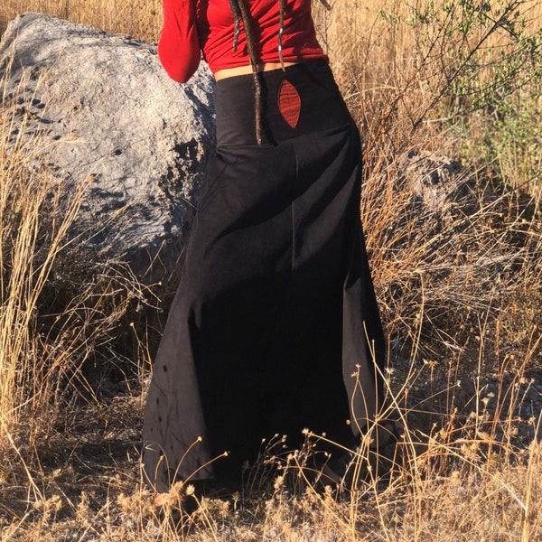 Maxi Long Skirt, Winter Fall Skirt, Elven Skirt, Bohemian Skirt, Fairy Skirt, Gypsy Skirt, Boho Skirt, Tribal Clothing, Earthy Skirt