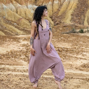 Woman Overall, Cotton Jumpsuit, Festival Jumpsuit, Tribal Jumpsuit, Woman Onesie, Harem Pants Jumpsuit, Summer Romper, Wide Leg Jumpsuit