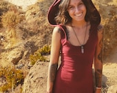 Fairy Hood Dress, Pixie Dress, Hood Top, Faerie Hoodie, Boho Dress, Steampunk Dress, Party Dress, Tribal Dress, Goa Clothing, Gypsy Dress