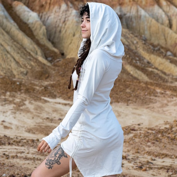 【elfelfelfarchives】RAGLAN L LOGO DRESS [CHACOL] Cowl Neck Dress, Convertible High Low Short Dress, Fairy