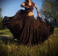 Cotton Flamenco Gypsy Skirt – Long Tiered Prairie Dance Skirt product logo