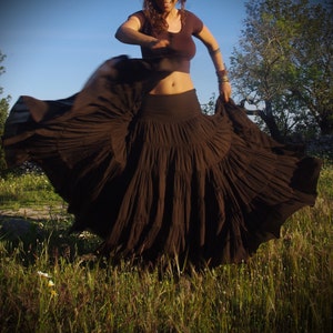 Langer Rock aus Baumwoll-Flammenco, Prärietanz